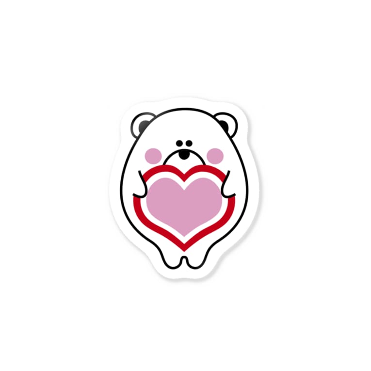 白くま ハート ハートグッズ Heart Goods のステッカー通販 Suzuri スズリ