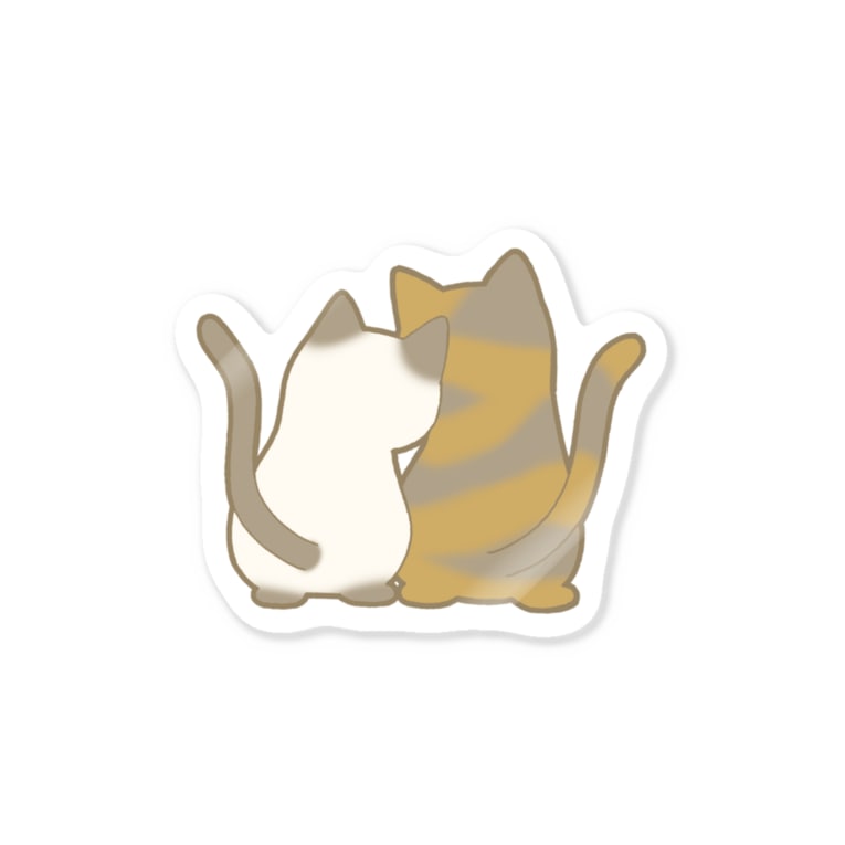 仲良し猫の背中 ポインテッド Amp サビ かわいいもののおみせ いそぎんちゃく Isoginchaku2go のステッカー通販 Suzuri スズリ 仲良し猫の背中 ポインテッド Amp サビ かわいいもののおみせ いそぎんちゃく Isoginchaku2go のステッカー通販 Suzuri スズリ