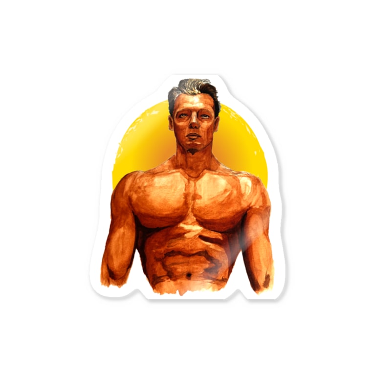 マッチョな外国人男性の水彩画デザイン Mopie Game ムーピーゲーム Mopiegame のステッカー通販 Suzuri スズリ マッチョな外国人男性の水彩画デザイン Mopie Game ムーピーゲーム Mopiegame のステッカー通販 Suzuri スズリ