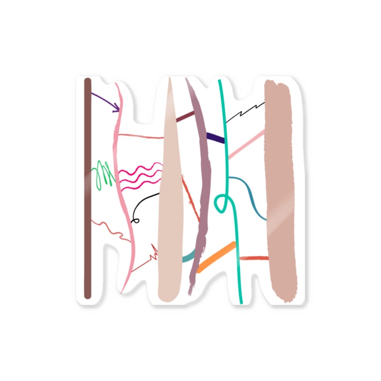 あみだくじ カラフル Riri Designのステッカー通販 Suzuri スズリ