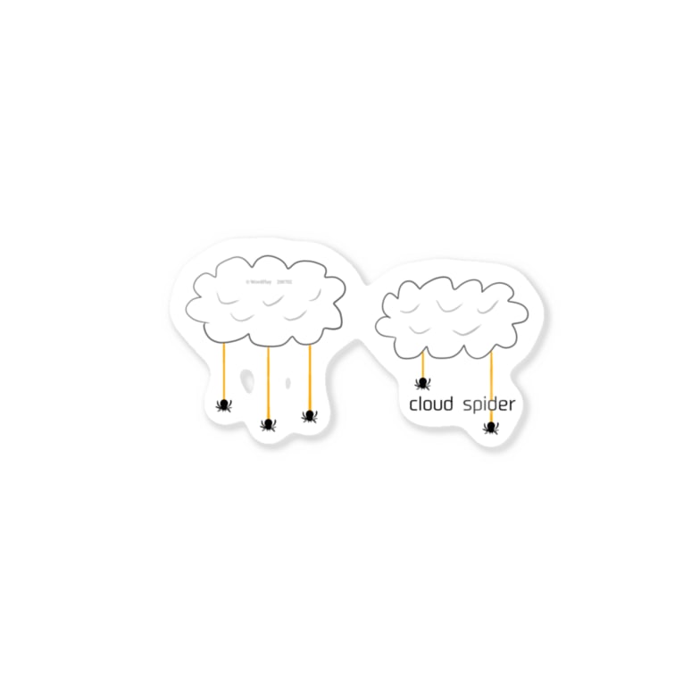 Cloud Spider 雲から蜘蛛 Stickers By Wordplay 言葉遊び Kosasa Suzuri