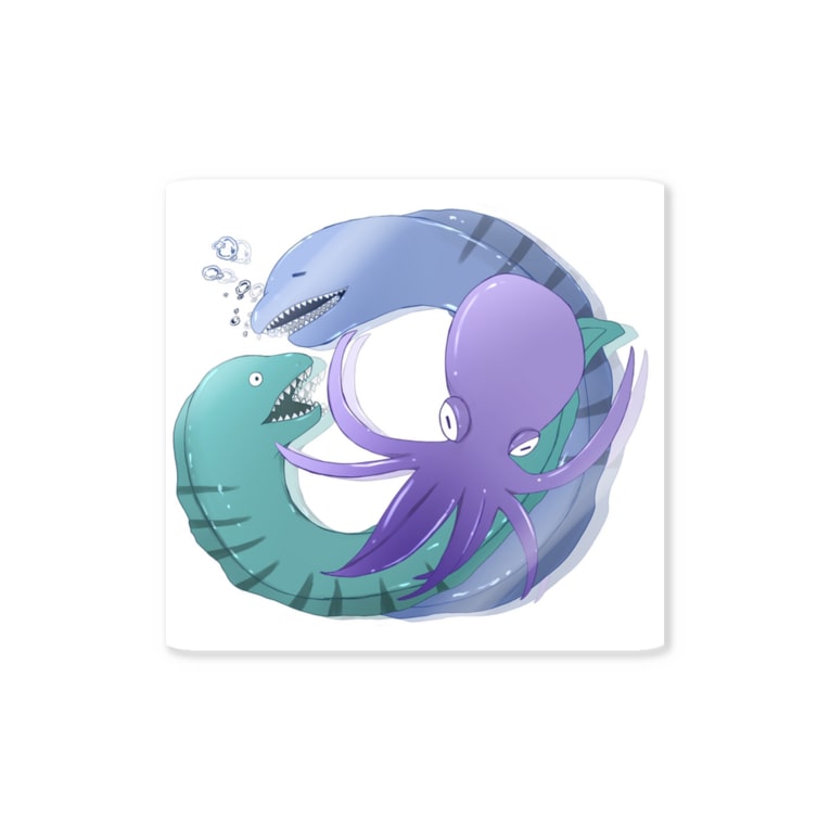 ウツボとタコ Stickers By しょっぷ Karintoumanjuu Suzuri ウツボとタコ Stickers By しょっぷ Karintoumanjuu Suzuri