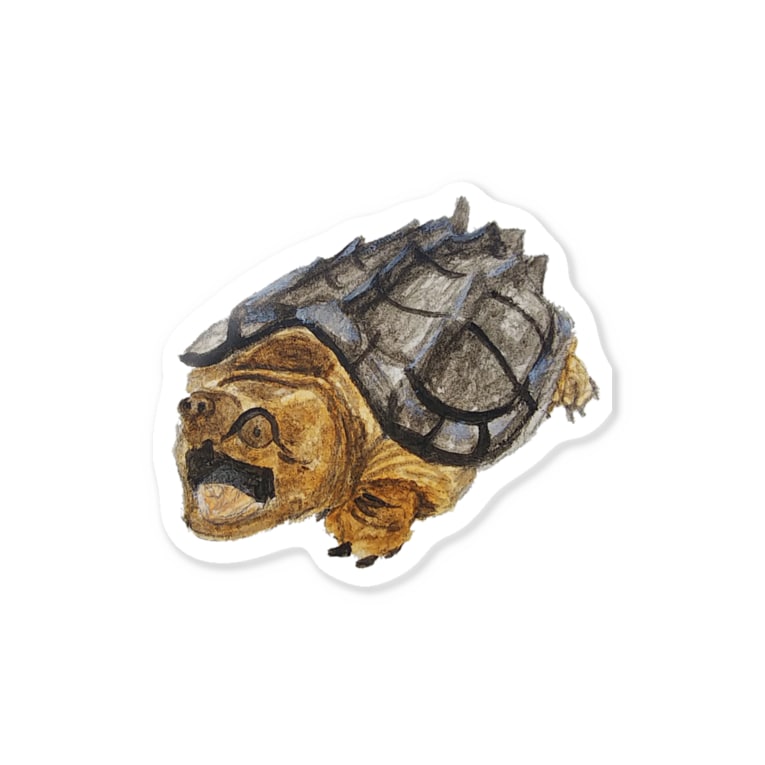 ワニガメ 動物ガラス絵描きのお店 Ri Animalart のステッカー通販 Suzuri スズリ ワニガメ 動物ガラス絵描きのお店 Ri Animalart のステッカー通販 Suzuri スズリ