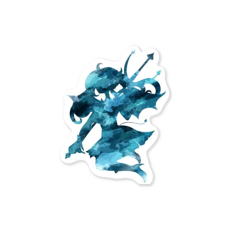 青の悪魔っ子シルエット アオフジマキ Aohujimaki のステッカー通販 Suzuri スズリ 青の悪魔っ子シルエット アオフジマキ Aohujimaki のステッカー通販 Suzuri スズリ