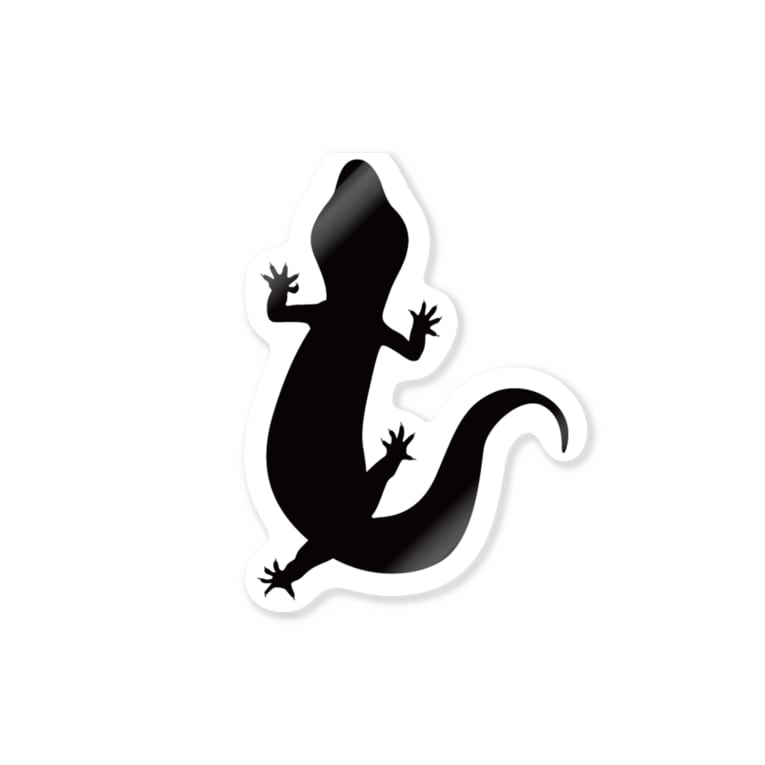 トカゲ シルエット ステッカー とかげさん Ol Nhggy のステッカー通販 Suzuri スズリ