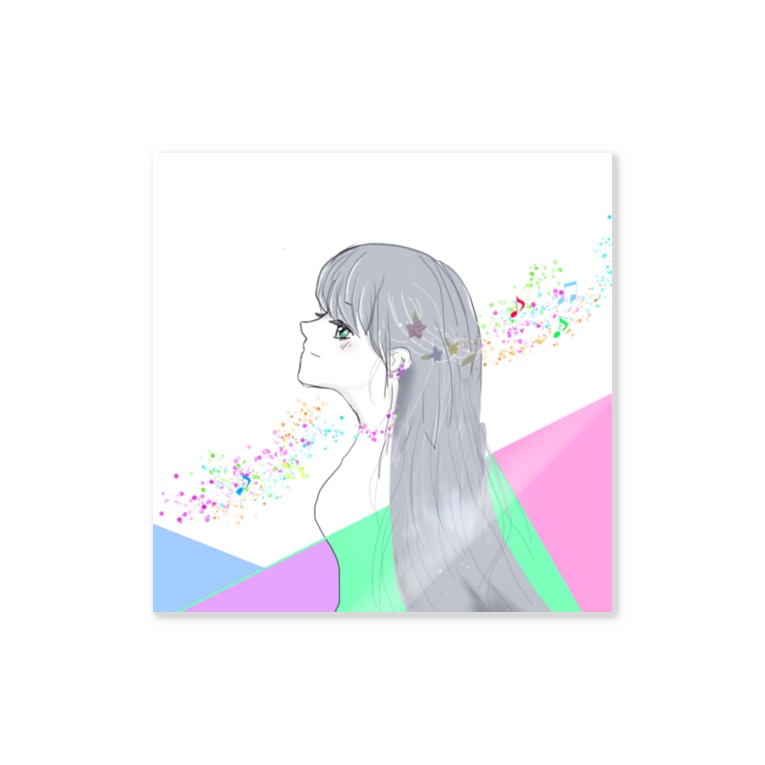 銀の少女 Manaka Manaka のステッカー通販 Suzuri スズリ 銀の少女 Manaka Manaka のステッカー通販 Suzuri スズリ
