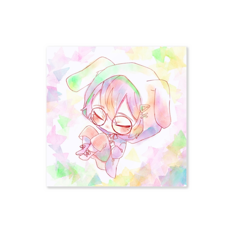 カラフル水彩 男の子 うさ耳 ねおくん Neo Kun のステッカー通販 Suzuri スズリ