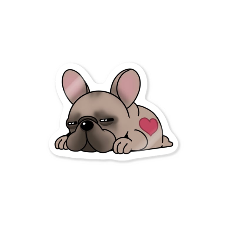 ふて寝のフレブル Stickers By 揺れるブヒ犬 Wiggle Pig Pooch Wigglepigpooch Suzuri