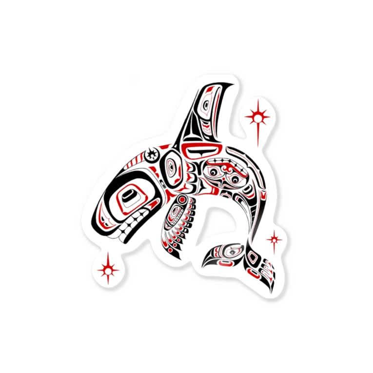 ハイダトライバル シャチ Haidatribal Killer Whale Olca Tyui Gb S30のステッカー通販 Suzuri スズリ