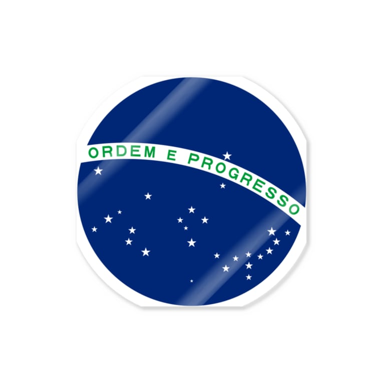 Ordem E Progresso ブラジル国旗の天球儀 Dripped Dripped のステッカー通販 Suzuri スズリ