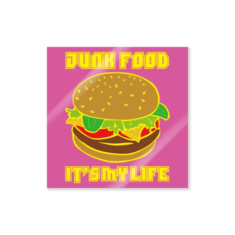 Junk Food It 39 S My Life Pink Hsmt Design No Sk8ing Knj64h のステッカー通販 Suzuri スズリ