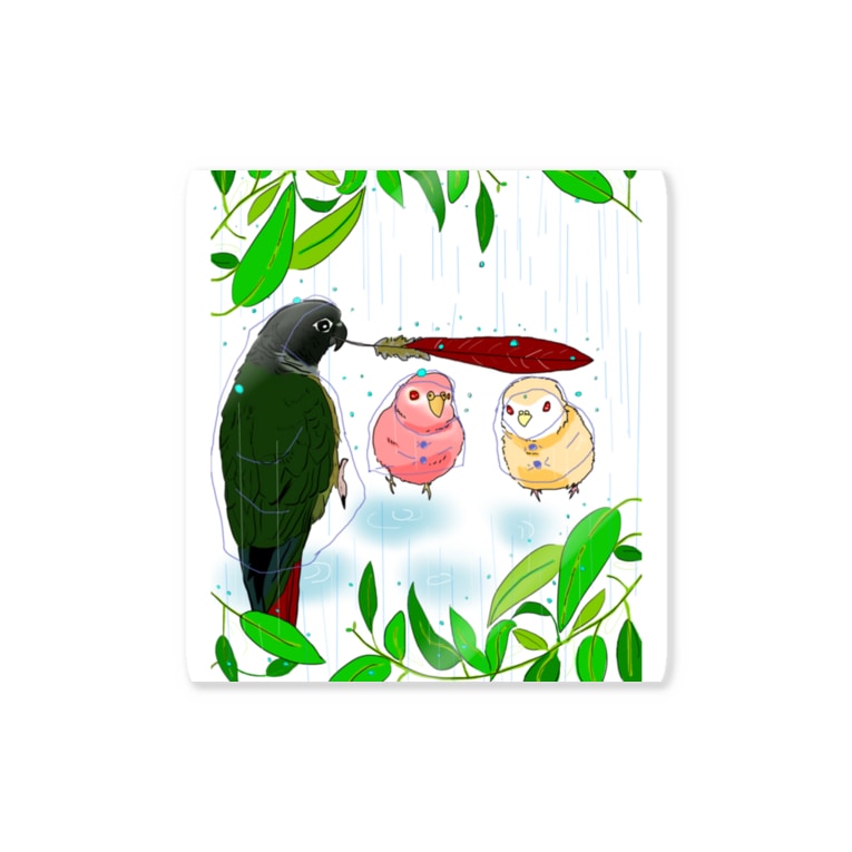 れいんこーと 白背景 アキクサインコとウロコインコ Min3 のステッカー通販 Suzuri スズリ れいんこーと 白背景 アキクサインコとウロコインコ Min3 のステッカー通販 Suzuri スズリ