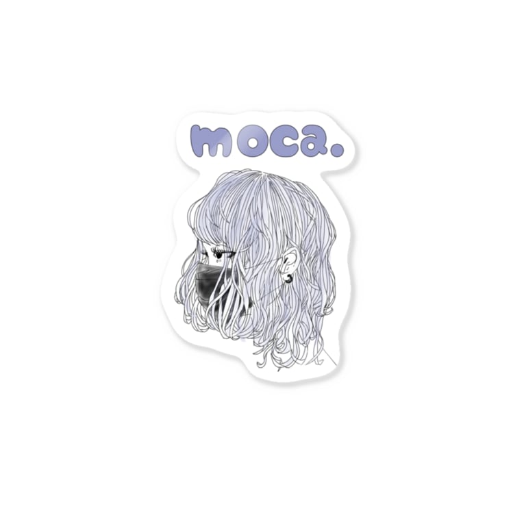 Moca 横顔美人 Poplogo背景透過 Stickers By Moca モカドット Keito1 Suzuri