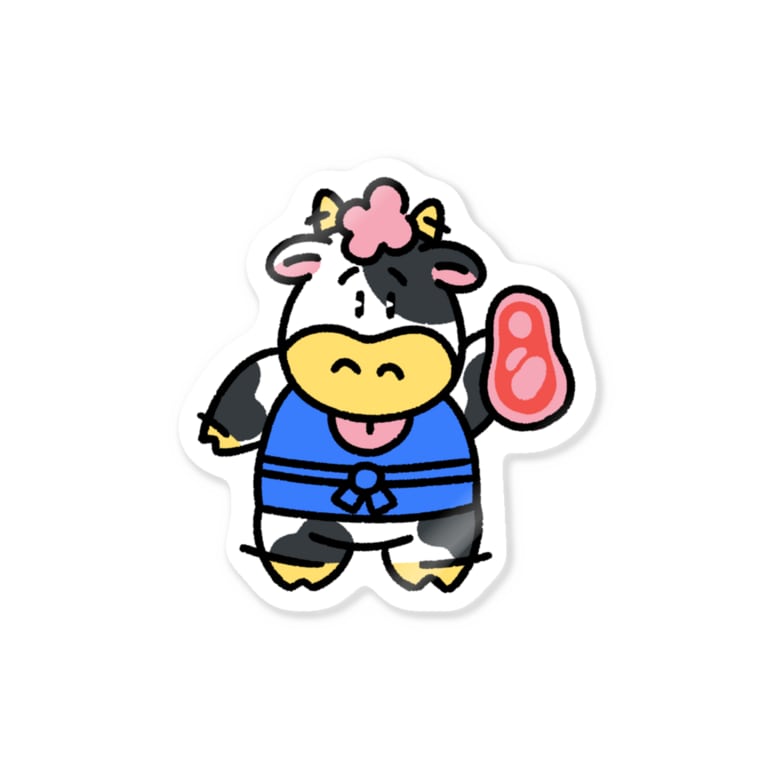 肉屋のイラスト 牛 まごころショップ 良心 Kaeruzushi のステッカー通販 Suzuri スズリ 肉屋のイラスト 牛 まごころショップ 良心 Kaeruzushi のステッカー通販 Suzuri スズリ
