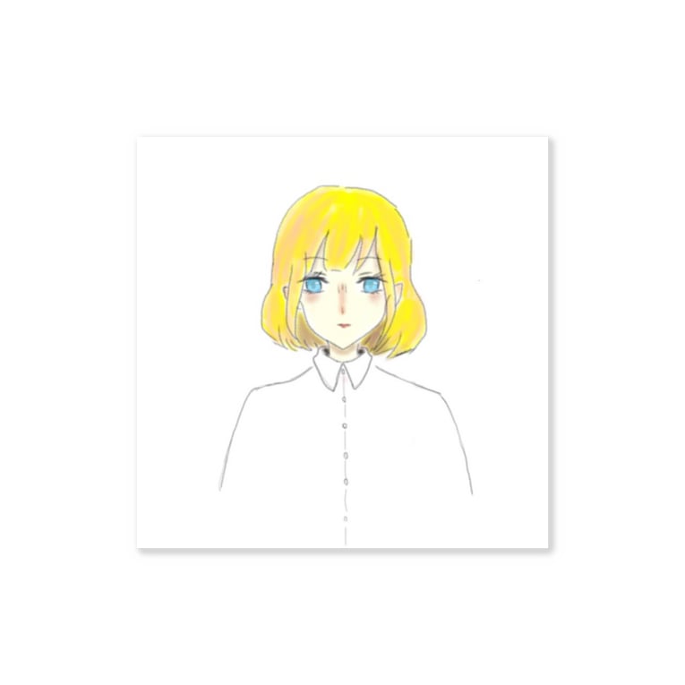 金髪美少女 Stickers By Nemui Suzuri