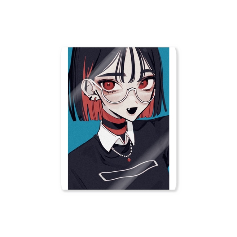 ロックな女のコ アップバージョン オリジナルイラスト Ren のステッカー通販 Suzuri スズリ ロックな女のコ アップバージョン オリジナルイラスト Ren のステッカー通販 Suzuri スズリ