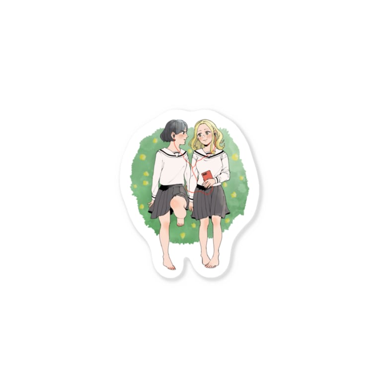イヤホン半分こ あらふじ ぺす Rps0423 Oekaki のステッカー通販 Suzuri スズリ イヤホン半分こ あらふじ ぺす Rps0423 Oekaki のステッカー通販 Suzuri スズリ