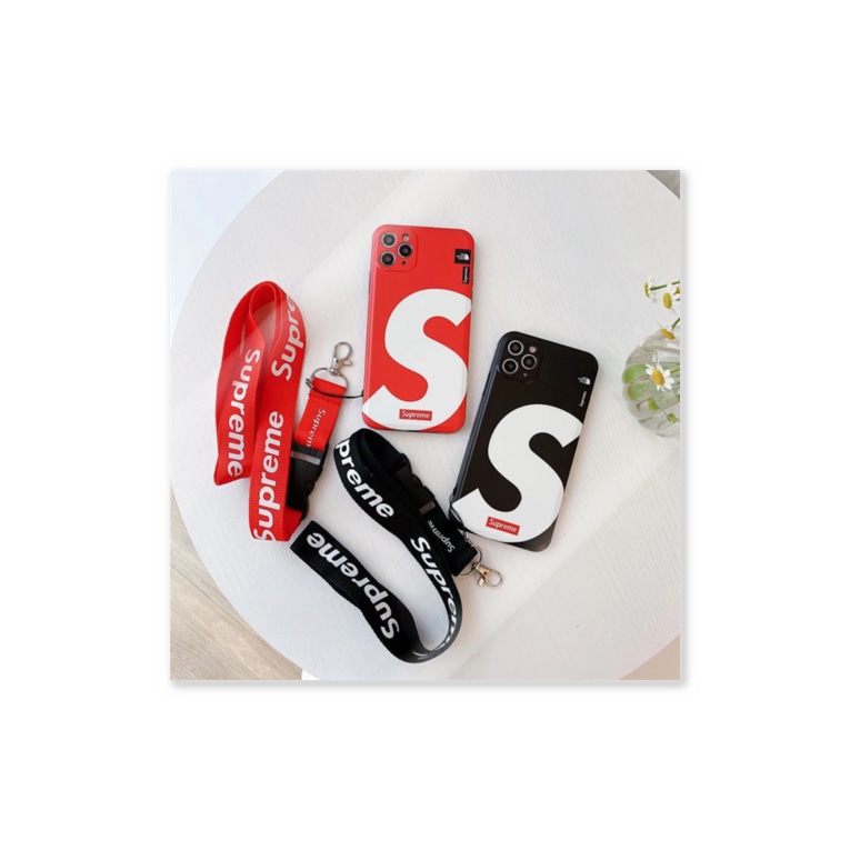 Supreme ノースフェイス アイフォン12 11pro Se2 携帯カバー カップル 赤 黒 Modokicaseのステッカー通販 Suzuri スズリ