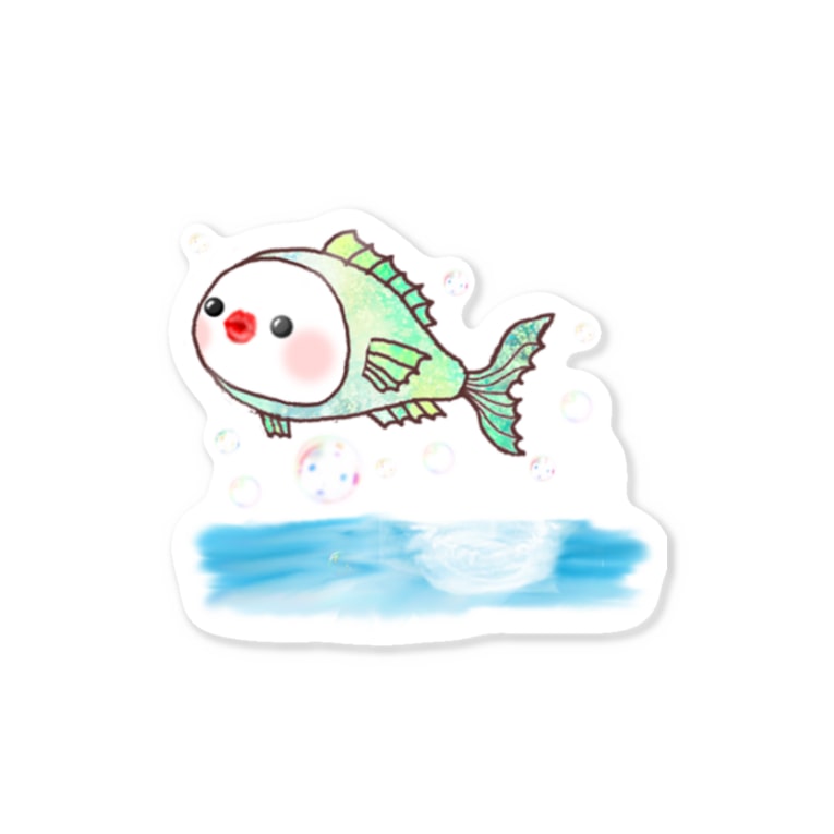 水を得た魚ちゅん ちゅんすけ E Chunsuke J のステッカー通販 Suzuri スズリ 水を得た魚ちゅん ちゅんすけ E Chunsuke J のステッカー通販 Suzuri スズリ