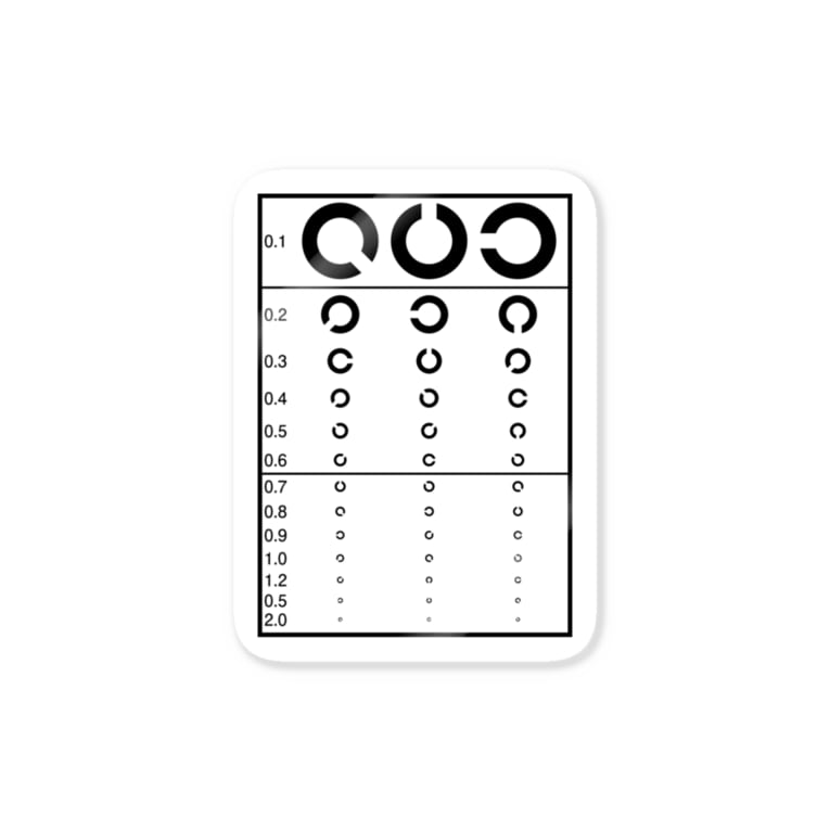 視力検査 ランドルト環 Stickers By Kimchin Suzuri 視力検査 ランドルト環 Stickers By Kimchin Suzuri