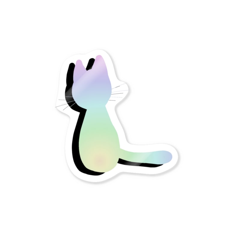 虹色のたそがれ猫 Sticker By Panda Cafe Pandacafe Suzuri 虹色のたそがれ猫 Sticker By Panda Cafe Pandacafe Suzuri