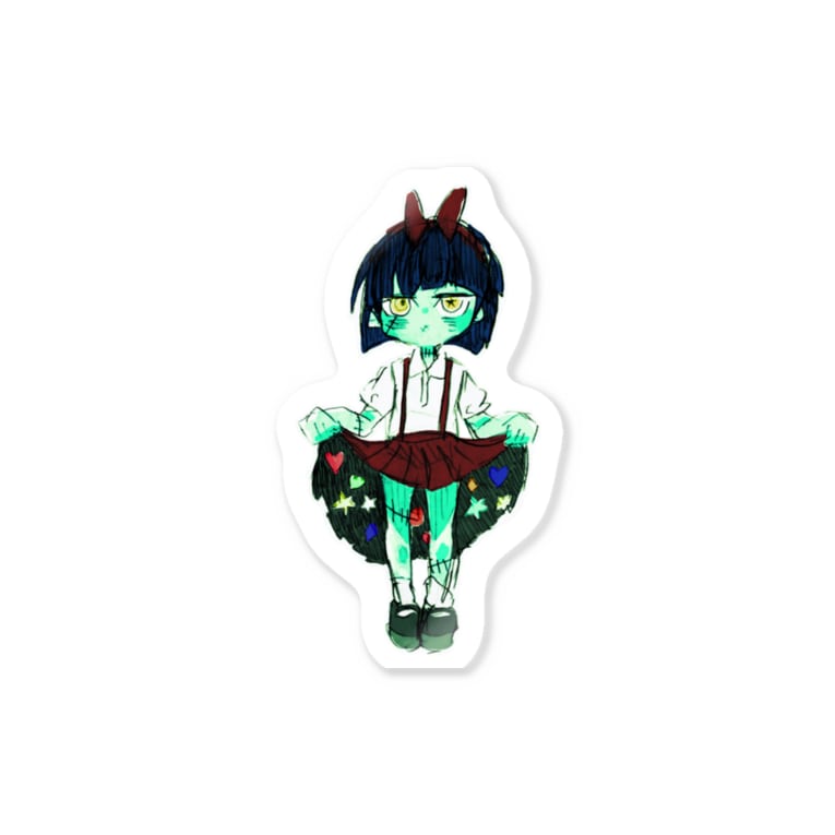 スカートの中は未知の世界 ゾンビちゃんズの別荘 Worldquartet のステッカー通販 Suzuri スズリ スカートの中は未知の世界 ゾンビちゃんズの別荘 Worldquartet のステッカー通販 Suzuri スズリ