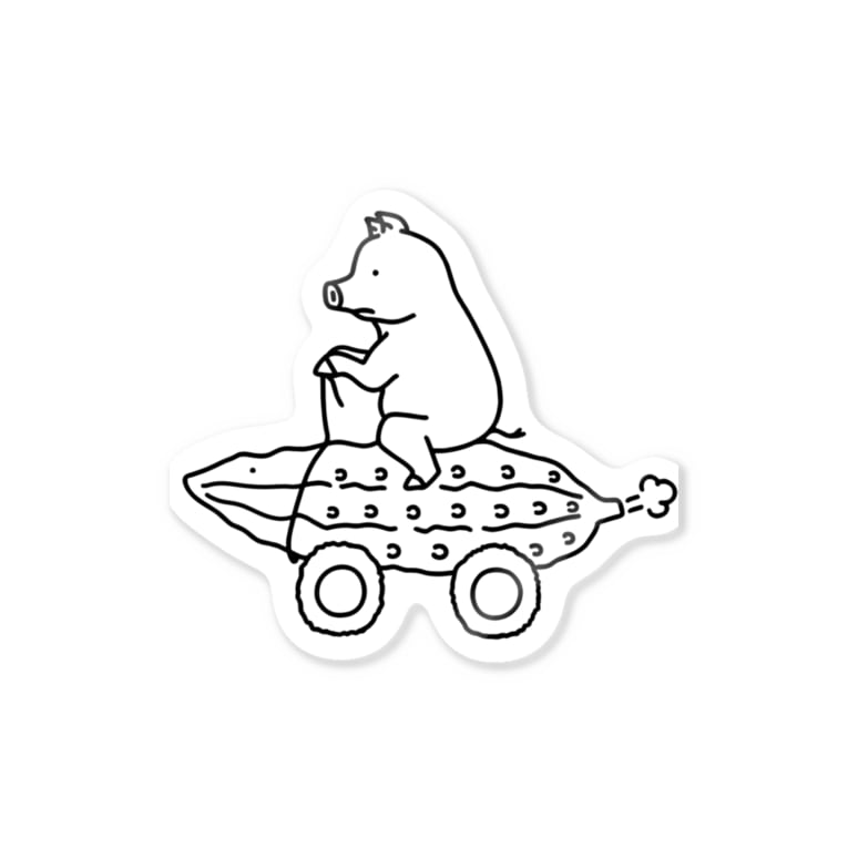 ゴーヤでゴー 沖縄 ブタ 動物イラスト Stickers By Aliviosta Suzuri ゴーヤでゴー 沖縄 ブタ 動物イラスト Stickers By Aliviosta Suzuri