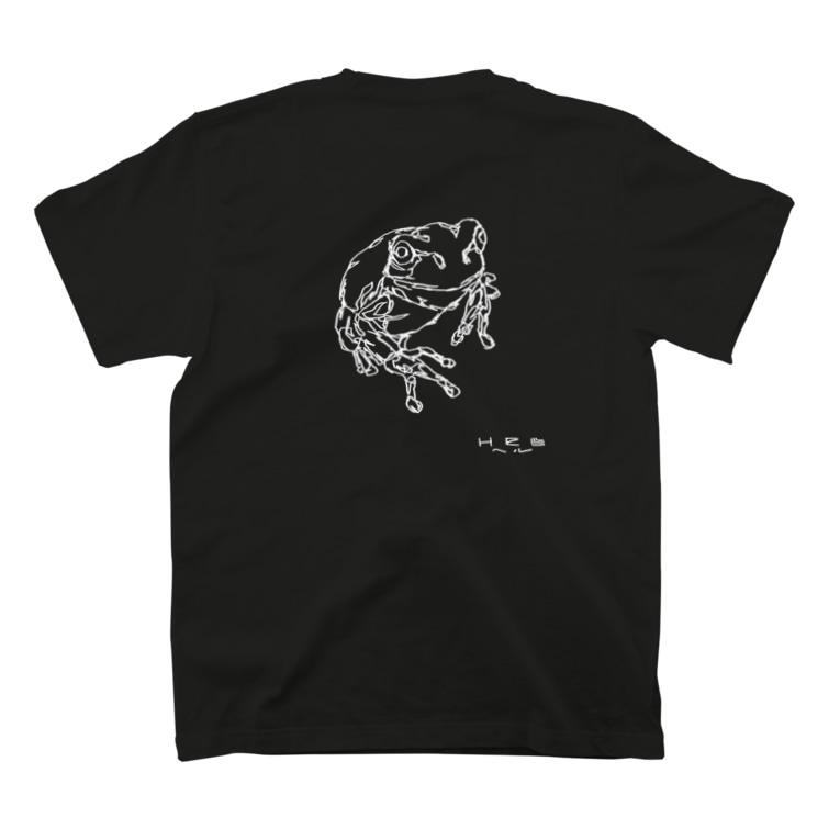 左手で描いたカエルb バックプリント Helll ヘル Helll のtシャツ通販 Suzuri スズリ