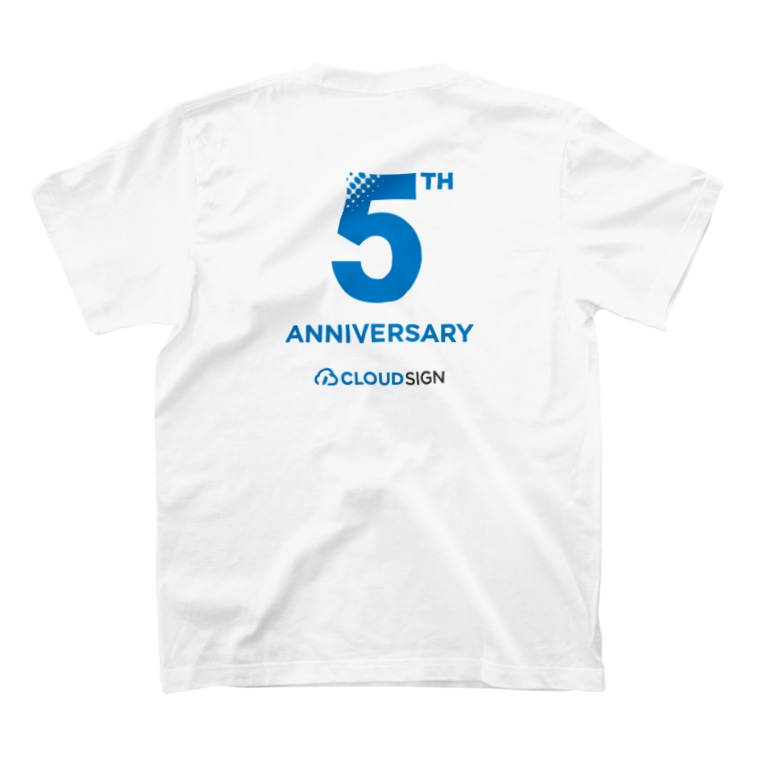 5th Anniv ロゴ バックプリント付き 青文字 クラウドサイン Cloudsign のtシャツ通販 Suzuri スズリ 5th Anniv ロゴ バックプリント付き 青文字 クラウドサイン Cloudsign のtシャツ通販 Suzuri スズリ