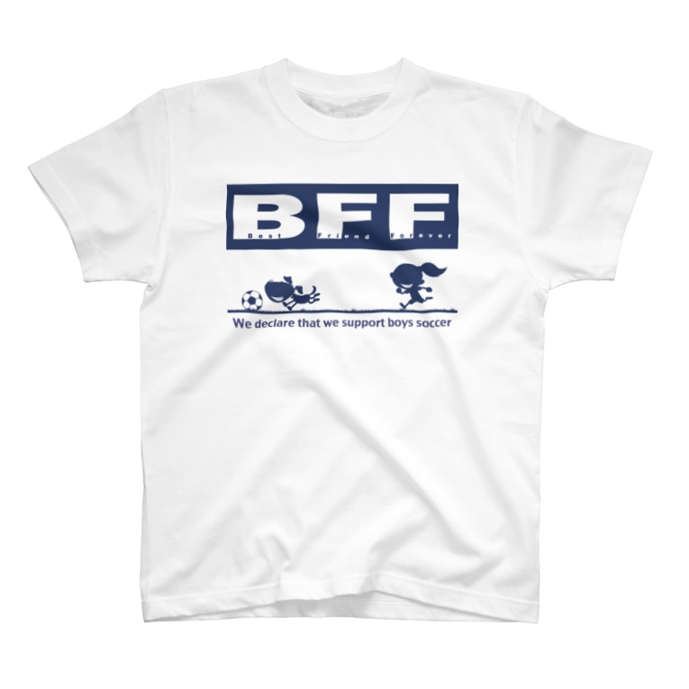 ジュニアサッカーサポーター Best Friend Forever 紺プリ ジュニアサッカーサポーター Ganchan のtシャツ通販 Suzuri スズリ