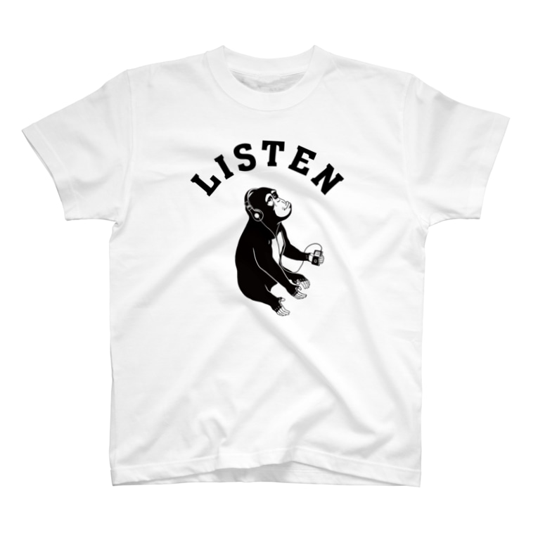 Listen ミュージックモンキー 猿 動物イラストアーチロゴ Aliviostaのtシャツ通販 Suzuri スズリ Listen ミュージックモンキー 猿 動物イラストアーチロゴ Aliviostaのtシャツ通販 Suzuri スズリ