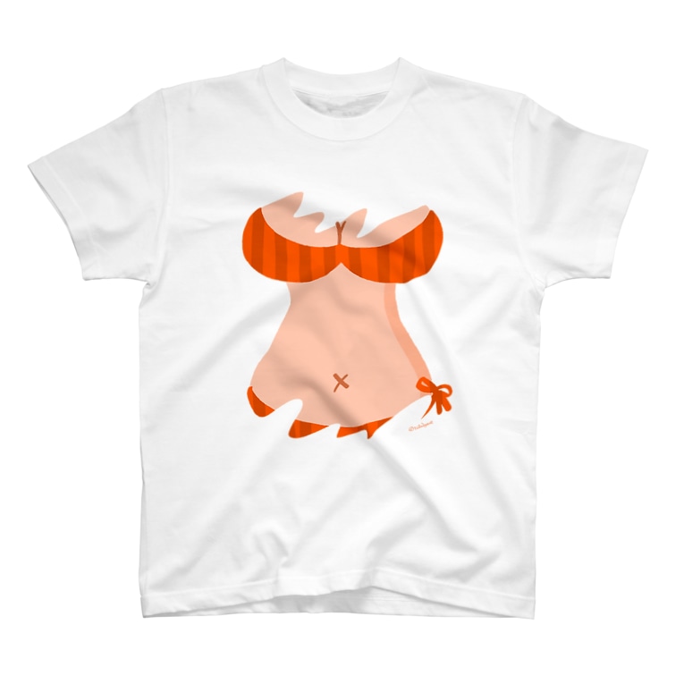 おっぱいtシャツ Orange りおた Riota2gaoe のtシャツ通販 Suzuri スズリ