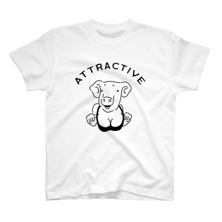 Attractive Pig 魅力的なブタ 動物イラスト アメカジ Aliviostaのtシャツ通販 Suzuri スズリ