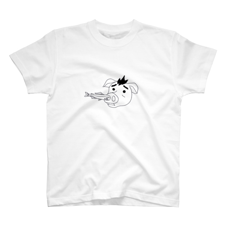 奇跡 偶然 ブタの鼻にアユが飛び込んだ 豚人イラストのパンダ武島 Pandatakeshima のtシャツ通販 Suzuri スズリ 奇跡 偶然 ブタの鼻にアユが飛び込んだ 豚人イラストのパンダ武島 Pandatakeshima のtシャツ通販 Suzuri スズリ