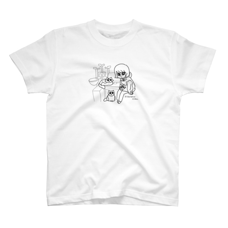 ぴたねこちゃん おみせやさん Sekenis3renkyu のtシャツ通販 Suzuri スズリ ぴたねこちゃん おみせやさん Sekenis3renkyu のtシャツ通販 Suzuri スズリ
