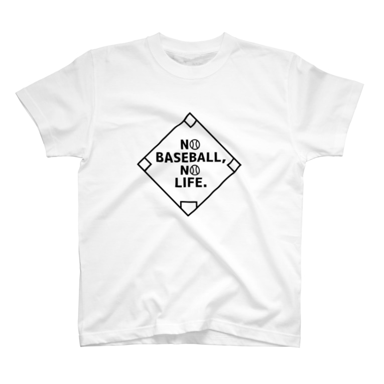 No Baseball No Life 文字言葉入り野球tシャツショップ Yakyut のtシャツ通販 Suzuri スズリ