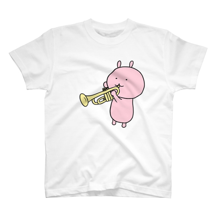 トランペットを吹くゆずぽろ 大きめイラストver ゆずぽろの昼休み Yuzuporo のtシャツ通販 Suzuri スズリ