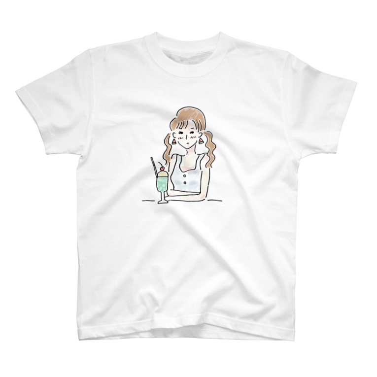 メロンソーダで彼氏待ち みう Abcnoatohad のtシャツ通販 Suzuri スズリ