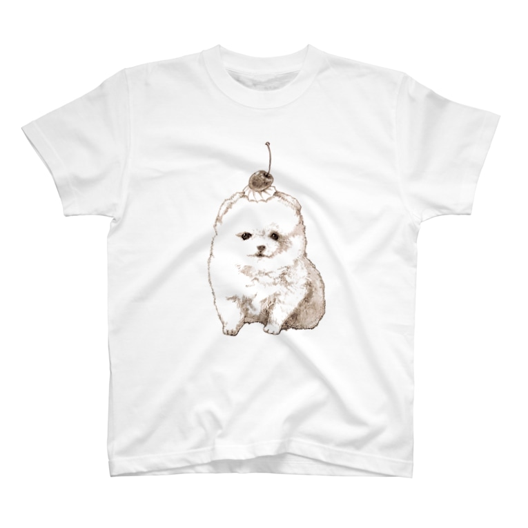 ポメラニアンのプリンちゃん セピア たなか まち Tanaka Machi のtシャツ通販 Suzuri スズリ ポメラニアンのプリンちゃん セピア たなか まち Tanaka Machi のtシャツ通販 Suzuri スズリ