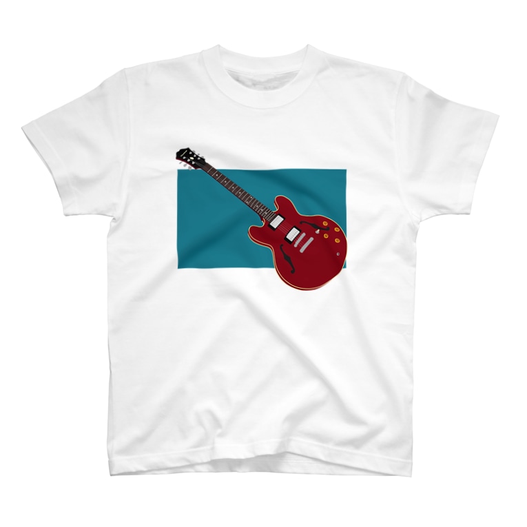 セミアコースティックギター 背景 ネイビー Mf Moratorium Forever のtシャツ通販 Suzuri スズリ