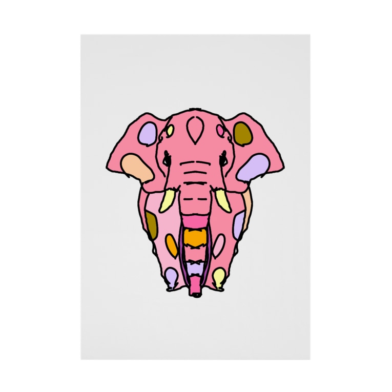 Elephant Pink ピンク色の象 Full Of Vitality フル オブ バイタリティ Full Of Vitality フル オブ バイタリティ Uda の吸着ポスター通販 Suzuri スズリ