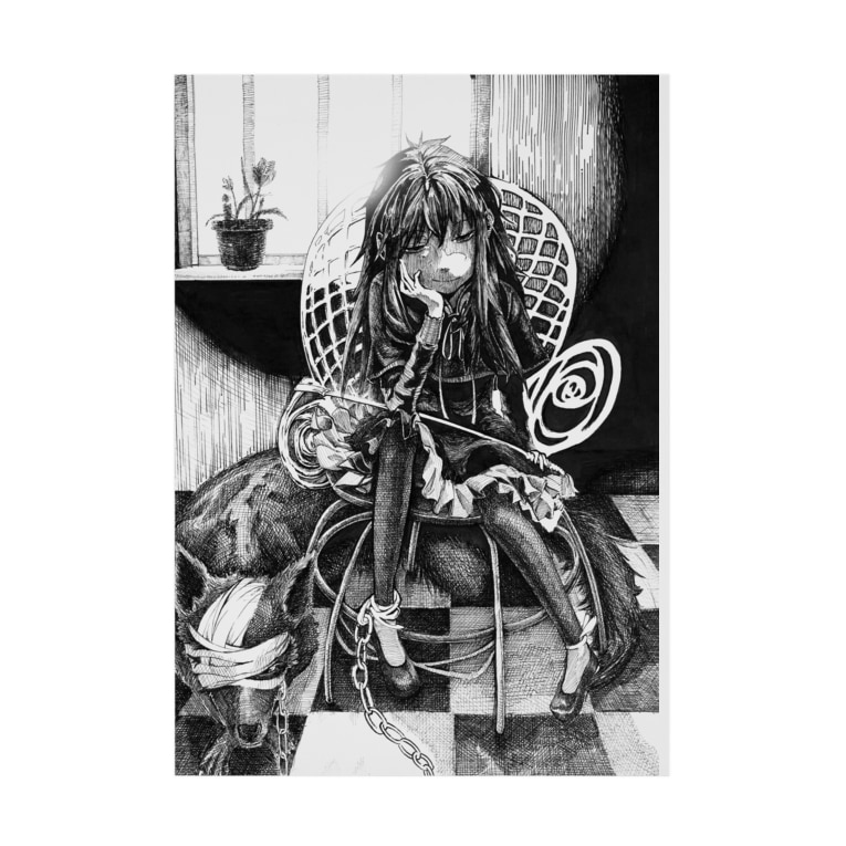 漫画風 モノクロ 黒い犬と少女 くるせらしょっぷ Cluseller の吸着ポスター通販 Suzuri スズリ 漫画風 モノクロ 黒い犬と少女 くるせらしょっぷ Cluseller の吸着ポスター通販 Suzuri スズリ