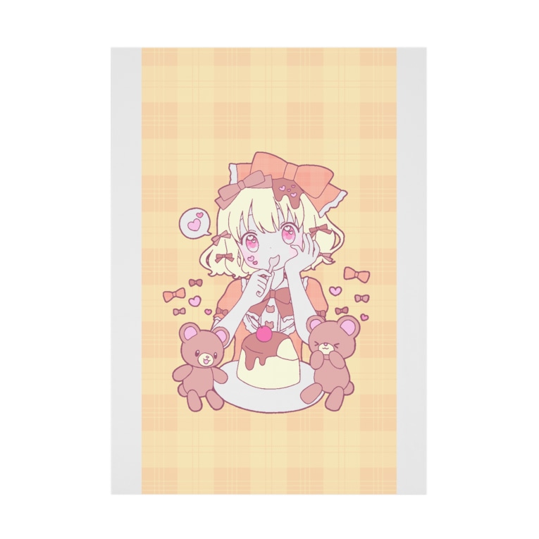 プリン大好きちゃんとクマさん かわいいもののおみせ いそぎんちゃく Isoginchaku2go の吸着ポスター通販 Suzuri スズリ プリン大好きちゃんとクマさん かわいいもののおみせ いそぎんちゃく Isoginchaku2go の吸着ポスター通販 Suzuri スズリ