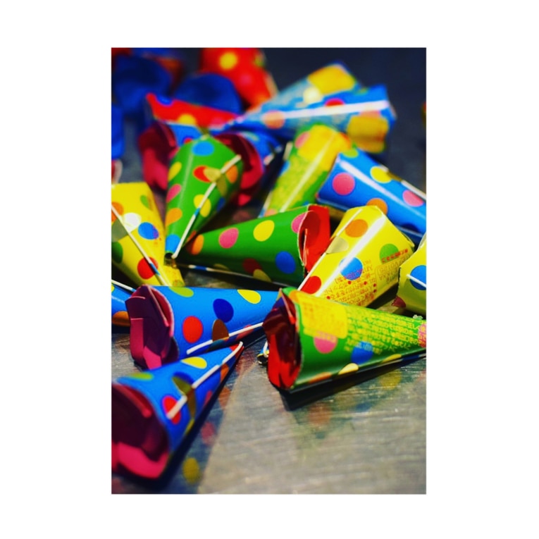 誕生日 クラッカー お祝い ハッピーバースデー Ya Pyの吸着ポスター通販 Suzuri スズリ