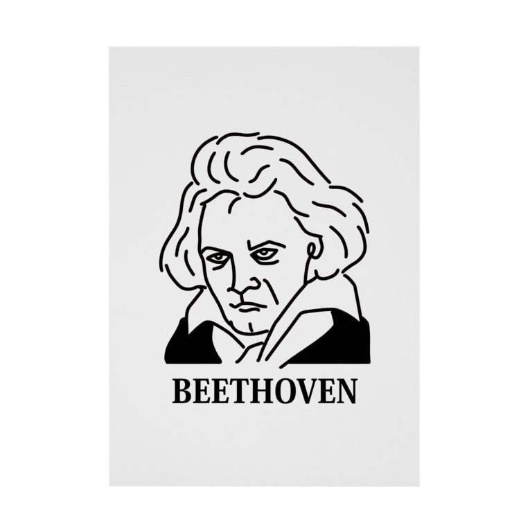 ベートーベン Beethoven イラスト 音楽家 偉人アート ストリートファッション Aliviostaの吸着ポスター通販 Suzuri スズリ