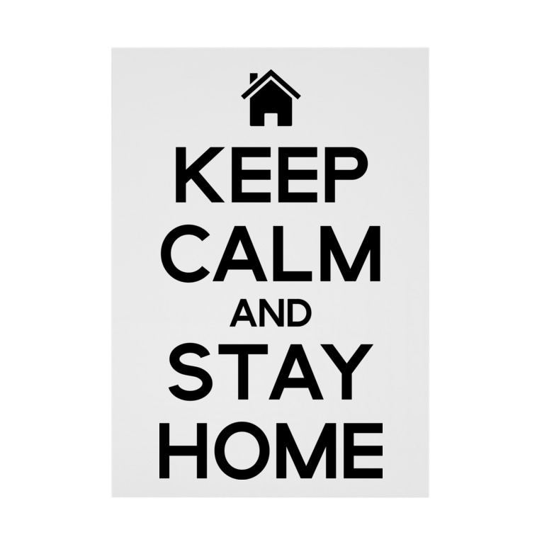 Keep Calm And Stay Home Stickable Poster By Gemgemshop Suzuri