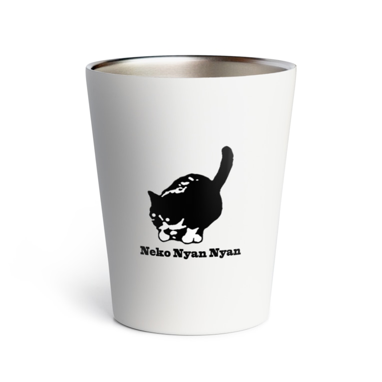 黒猫イラストｔシャツ Thermo Tumbler By Studio Long1 Studio Long1 Suzuri