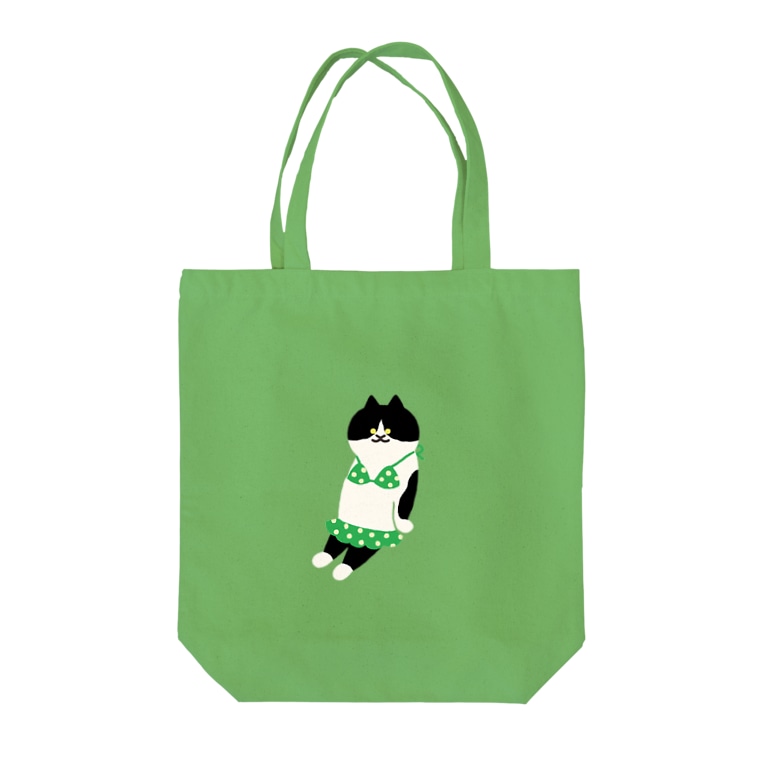 緑のビキニの猫 Suiminグッズのお店 Suimin Goods のトートバッグ通販 Suzuri スズリ 緑のビキニの猫 Suiminグッズのお店 Suimin Goods のトートバッグ通販 Suzuri スズリ