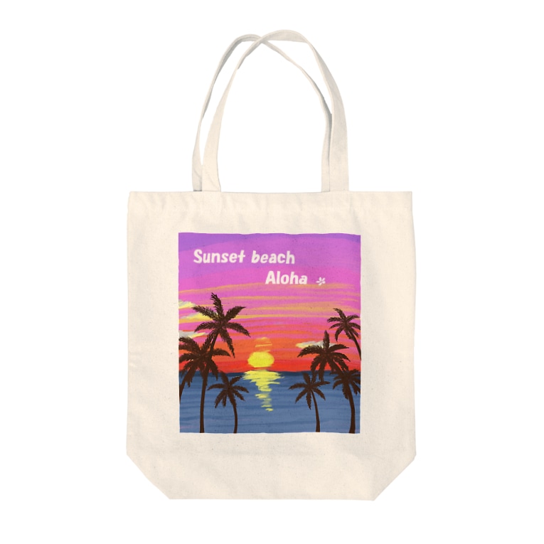ハワイグッズ 夏 夕日とヤシの木 白文字 Abby Party のトートバッグ通販 Suzuri スズリ ハワイグッズ 夏 夕日とヤシの木 白文字 Abby Party のトートバッグ通販 Suzuri スズリ