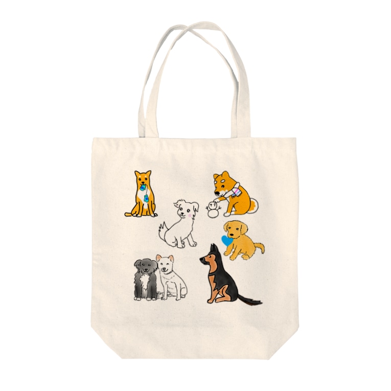 ワン ダフルライフ わんこさん大集合 鈴神楽工房 Suzukagura Kobo のトートバッグ通販 Suzuri スズリ ワン ダフルライフ わんこさん大集合 鈴神楽工房 Suzukagura Kobo のトートバッグ通販 Suzuri スズリ